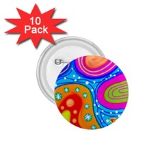 Abstract Pattern Painting Shapes 1 75  Buttons (10 Pack) by Celenk