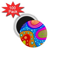 Abstract Pattern Painting Shapes 1.75  Magnets (100 pack) 