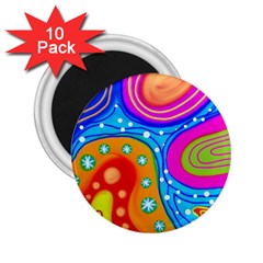 Abstract Pattern Painting Shapes 2 25  Magnets (10 Pack)  by Celenk