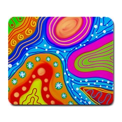 Abstract Pattern Painting Shapes Large Mousepads by Celenk