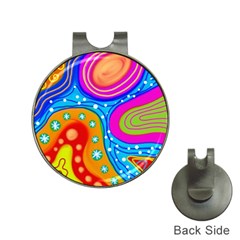 Abstract Pattern Painting Shapes Hat Clips with Golf Markers