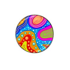 Abstract Pattern Painting Shapes Hat Clip Ball Marker (4 pack)