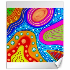 Abstract Pattern Painting Shapes Canvas 8  x 10 