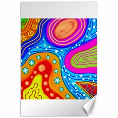 Abstract Pattern Painting Shapes Canvas 24  x 36 