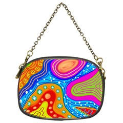 Abstract Pattern Painting Shapes Chain Purses (One Side) 