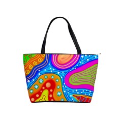 Abstract Pattern Painting Shapes Shoulder Handbags by Celenk