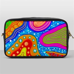 Abstract Pattern Painting Shapes Toiletries Bags