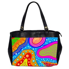 Abstract Pattern Painting Shapes Office Handbags (2 Sides)  by Celenk