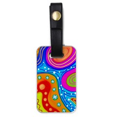 Abstract Pattern Painting Shapes Luggage Tags (one Side)  by Celenk