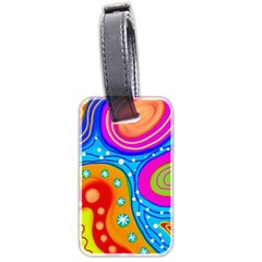 Abstract Pattern Painting Shapes Luggage Tags (two Sides) by Celenk