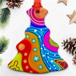 Abstract Pattern Painting Shapes Ornament (Christmas Tree)  Front