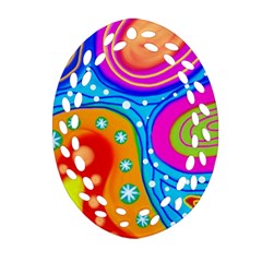 Abstract Pattern Painting Shapes Ornament (oval Filigree) by Celenk