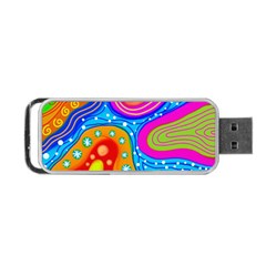 Abstract Pattern Painting Shapes Portable Usb Flash (two Sides) by Celenk