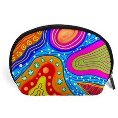 Abstract Pattern Painting Shapes Accessory Pouches (Large) 