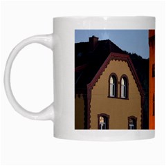 Blue Hour Colliery House White Mugs by Celenk