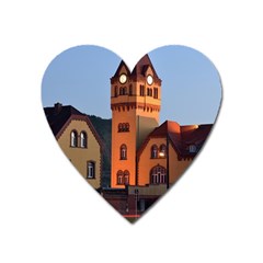 Blue Hour Colliery House Heart Magnet by Celenk