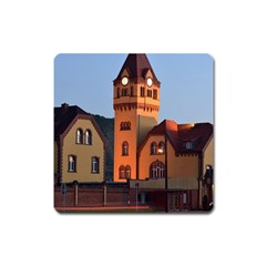 Blue Hour Colliery House Square Magnet by Celenk