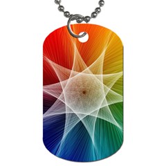 Abstract Star Pattern Structure Dog Tag (one Side) by Celenk