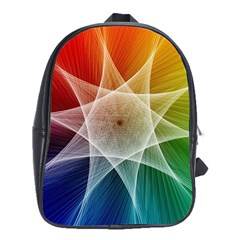 Abstract Star Pattern Structure School Bag (xl) by Celenk