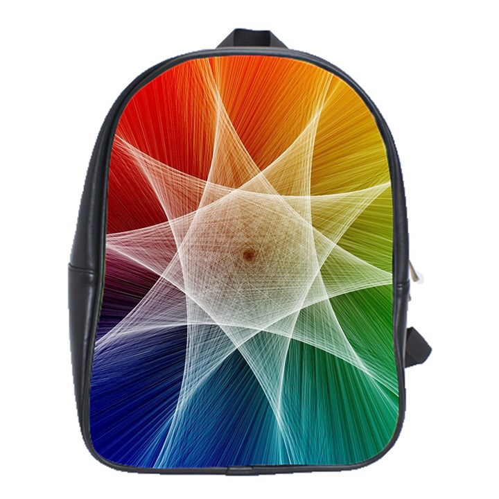 Abstract Star Pattern Structure School Bag (XL)