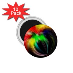 Circle Lines Wave Star Abstract 1 75  Magnets (10 Pack)  by Celenk