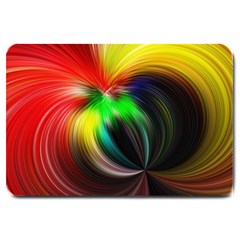 Circle Lines Wave Star Abstract Large Doormat  by Celenk