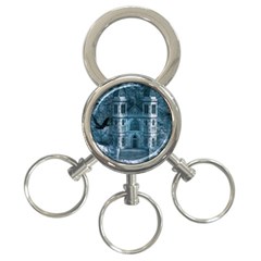 Church Stone Rock Building 3-Ring Key Chains