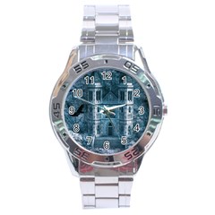 Church Stone Rock Building Stainless Steel Analogue Watch