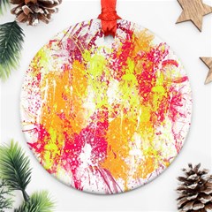 Painting Spray Brush Paint Ornament (Round)