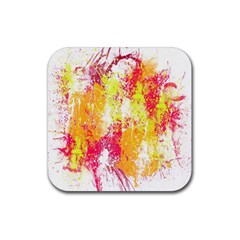 Painting Spray Brush Paint Rubber Coaster (Square) 