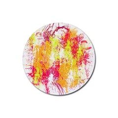 Painting Spray Brush Paint Rubber Coaster (Round) 