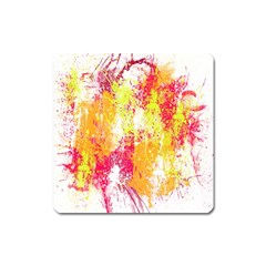 Painting Spray Brush Paint Square Magnet