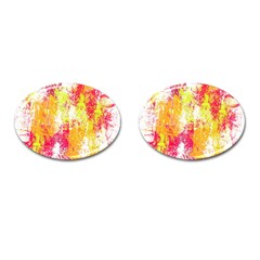 Painting Spray Brush Paint Cufflinks (Oval)