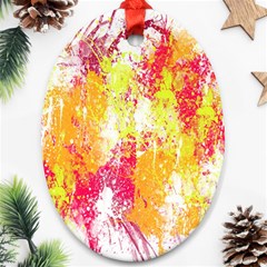 Painting Spray Brush Paint Oval Ornament (Two Sides)