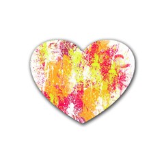 Painting Spray Brush Paint Rubber Coaster (Heart) 