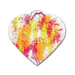 Painting Spray Brush Paint Dog Tag Heart (two Sides) by Celenk