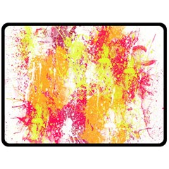 Painting Spray Brush Paint Fleece Blanket (Large) 