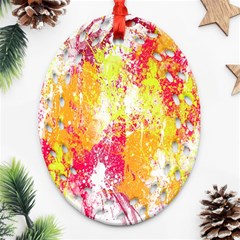 Painting Spray Brush Paint Ornament (Oval Filigree)