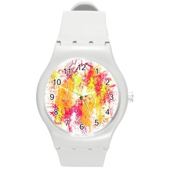 Painting Spray Brush Paint Round Plastic Sport Watch (M)