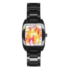 Painting Spray Brush Paint Stainless Steel Barrel Watch