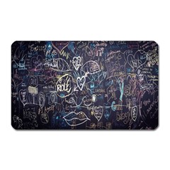 Graffiti Chalkboard Blackboard Love Magnet (rectangular) by Celenk