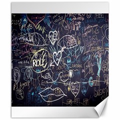 Graffiti Chalkboard Blackboard Love Canvas 8  X 10  by Celenk