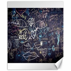 Graffiti Chalkboard Blackboard Love Canvas 16  X 20   by Celenk