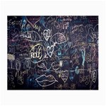 Graffiti Chalkboard Blackboard Love Small Glasses Cloth (2-Side) Front