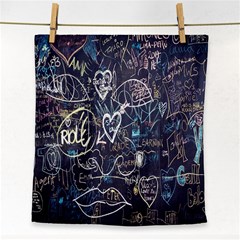 Graffiti Chalkboard Blackboard Love Face Towel by Celenk