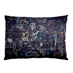 Graffiti Chalkboard Blackboard Love Pillow Case (two Sides) by Celenk