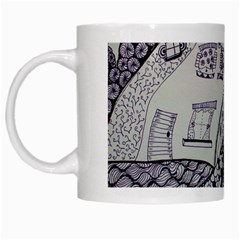 Doodle Drawing Texture Style White Mugs by Celenk