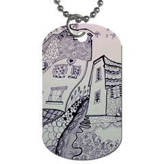 Doodle Drawing Texture Style Dog Tag (two Sides) by Celenk