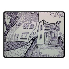 Doodle Drawing Texture Style Fleece Blanket (small) by Celenk