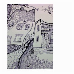 Doodle Drawing Texture Style Large Garden Flag (two Sides)